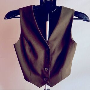 Olive Four Button Waistcoat Vest